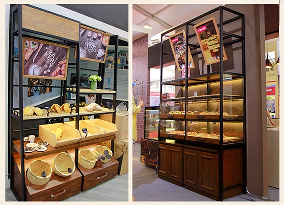 哈尔滨钢木结合面包架定制