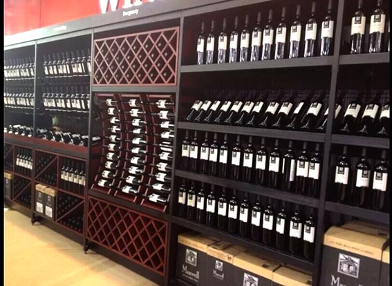 哈尔滨木制高档红酒柜 陈列柜