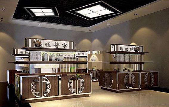 哈尔滨中式中岛茶叶展示柜