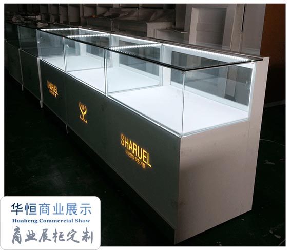 玻璃柜台订做发光logo